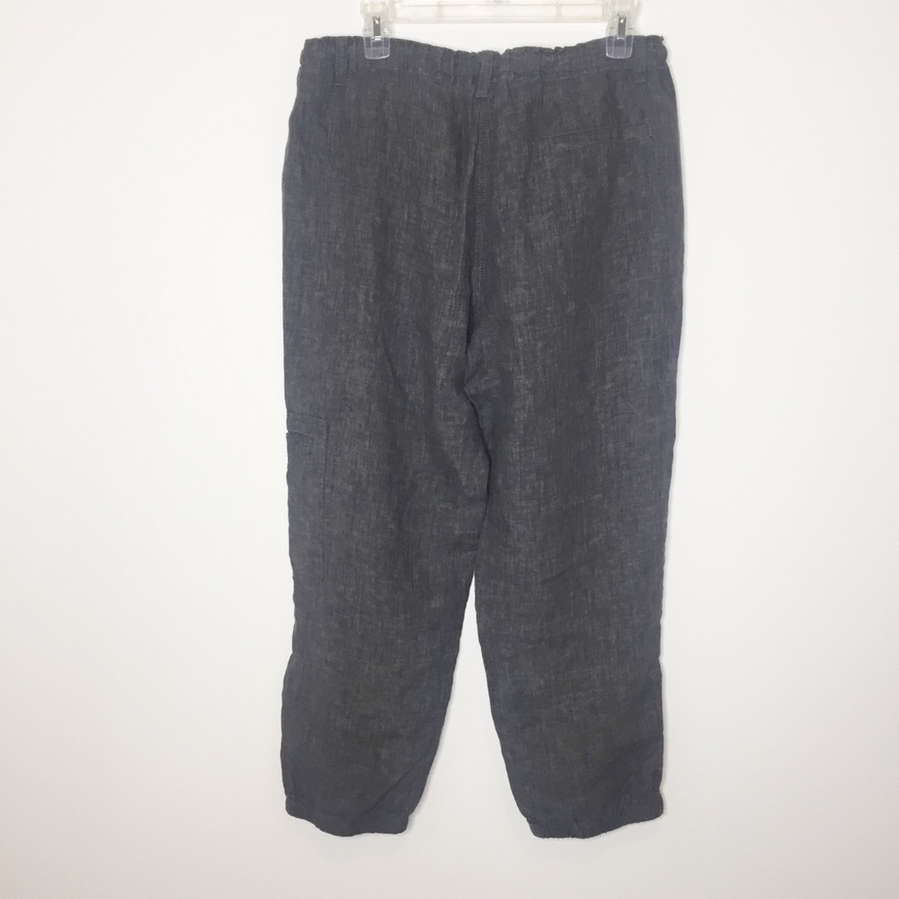 NWT Eileen Fisher gray linen ankle pants medium - Picture 6 of 6